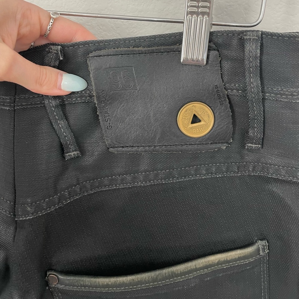 Men’s Vintage leather pants black